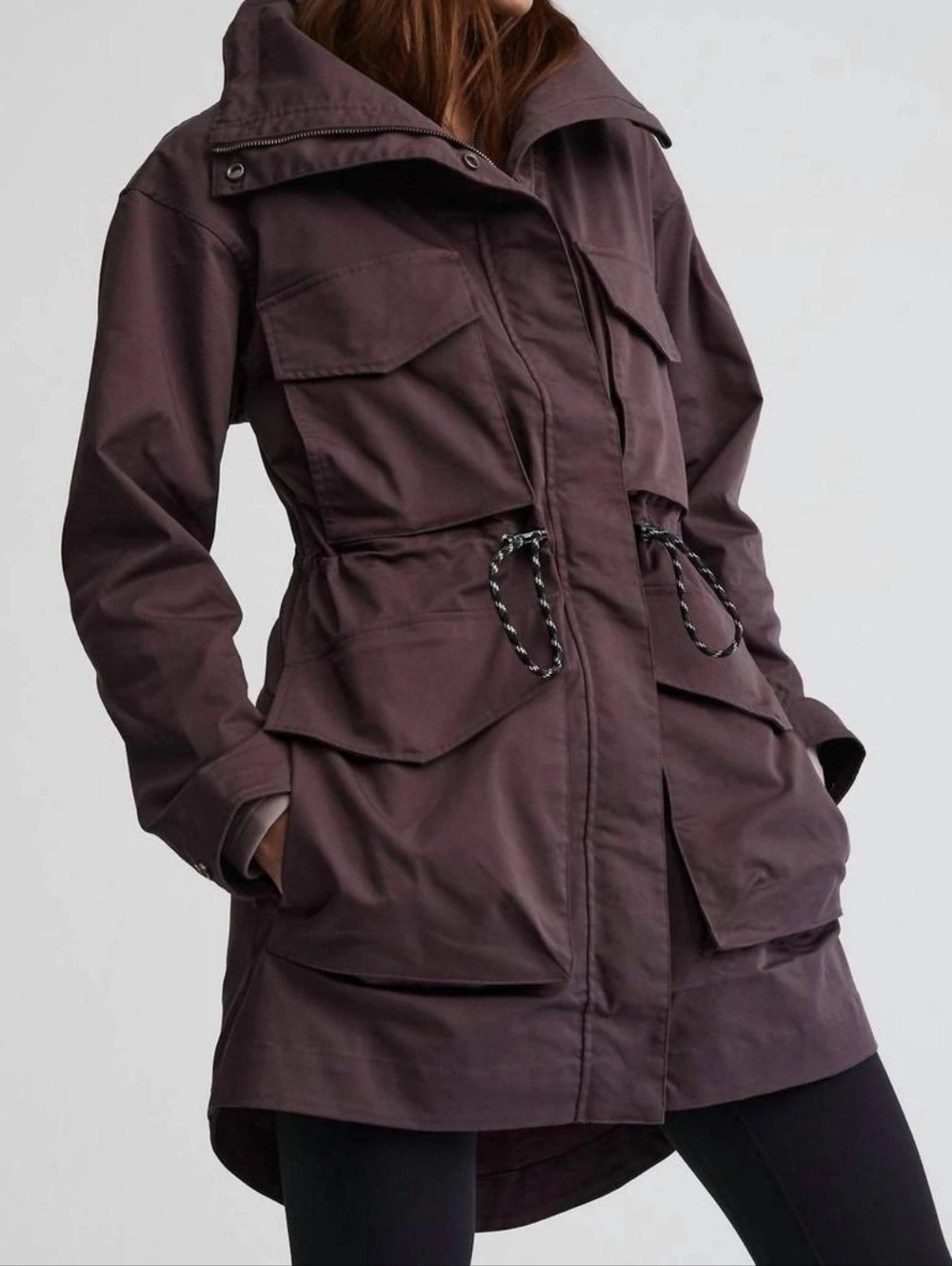 Varley Bryce Parka M Utility Jacket in Raisin Purple